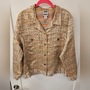 Gold Brocade - Christine Thomson Modern Jean Style Jacket - NWOT - L